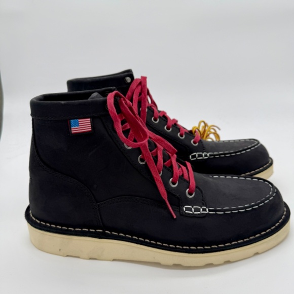 Danner Women’s 10 Bull Run 6” Moc Toe Leather Work Boots Black USA Made - Picture 5 of 10